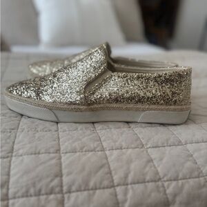 Jack Rogers Sparkling Gold Slip-On Shoes